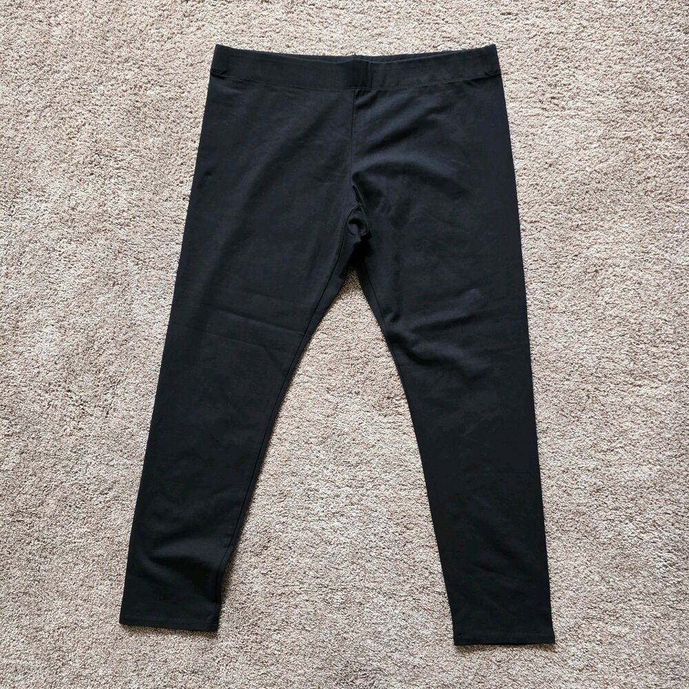 Legacy Slim Stretch Pull on Ankle Pants Sz L Black Elastic Waistband QVC A282235